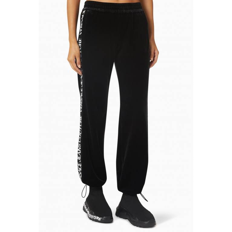 Versace Jeans Couture - Logo Embroidered Sweatpants in Velvet