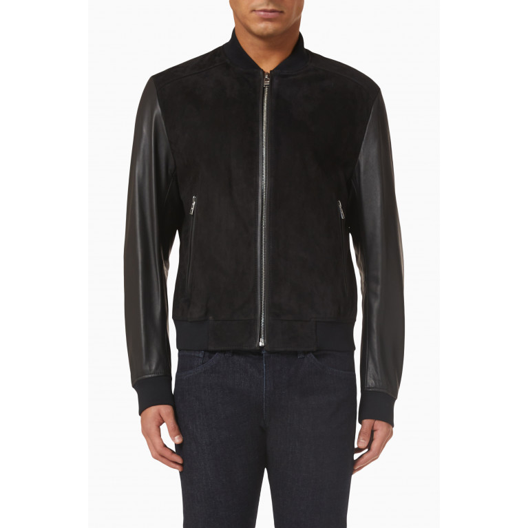Boss - Bomber Jacket in Suede & Nappa Leather