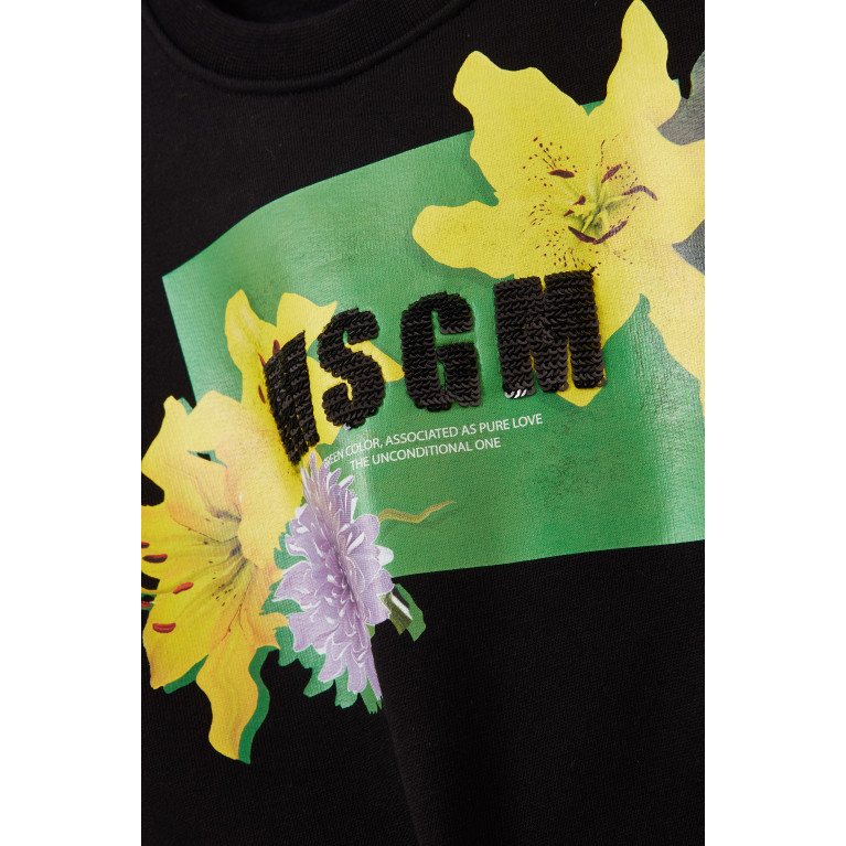 MSGM - Logo Print Sweatshirt in Cotton
