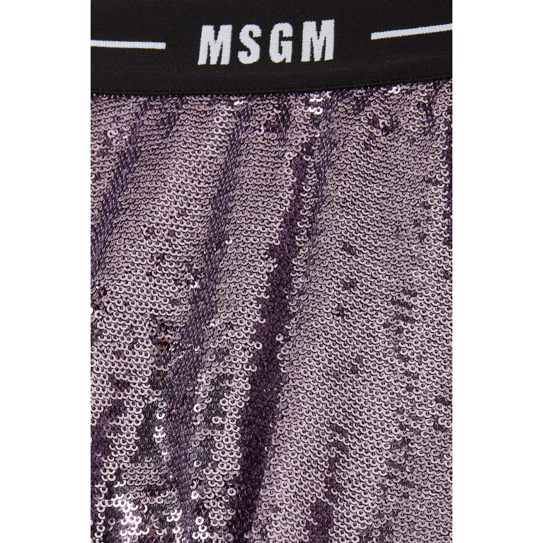MSGM - Logo Sequinned Skirt