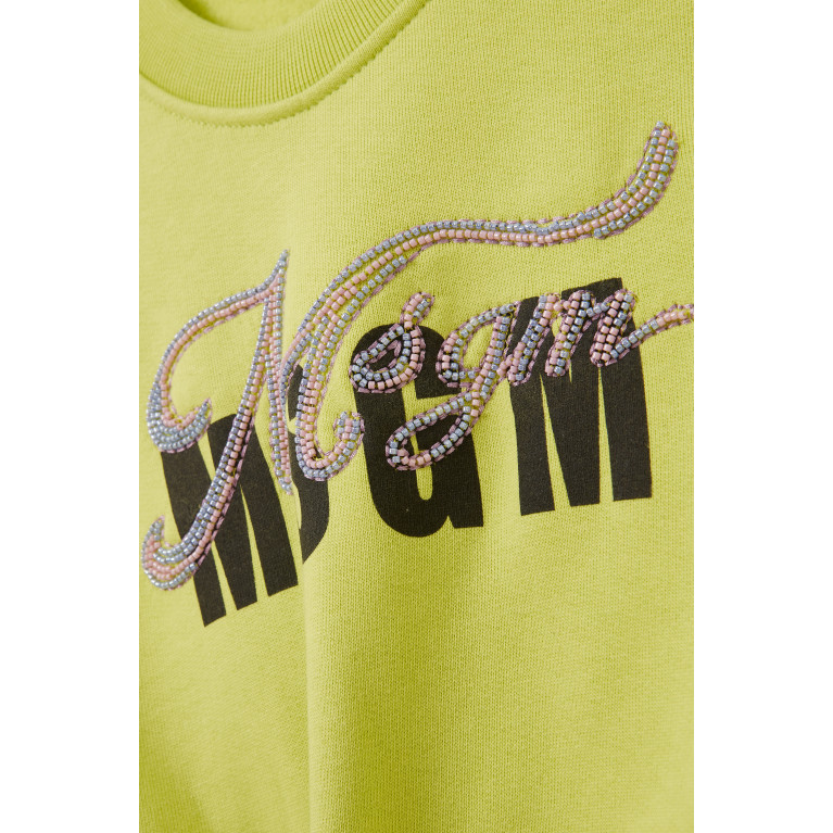 MSGM - Logo Print Sweatshirt in Fleece
