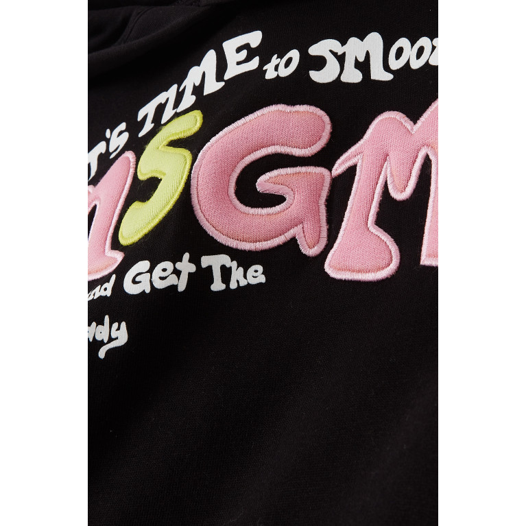 MSGM - Logo Printed Hoodie in Pure Cotton