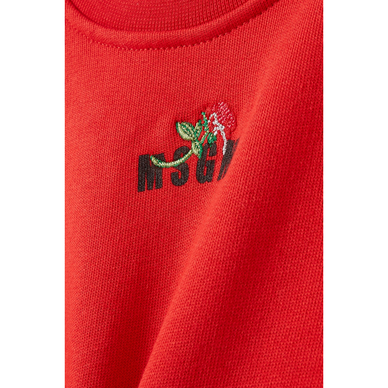 MSGM - Logo Crop Sweatshirt in Cotton