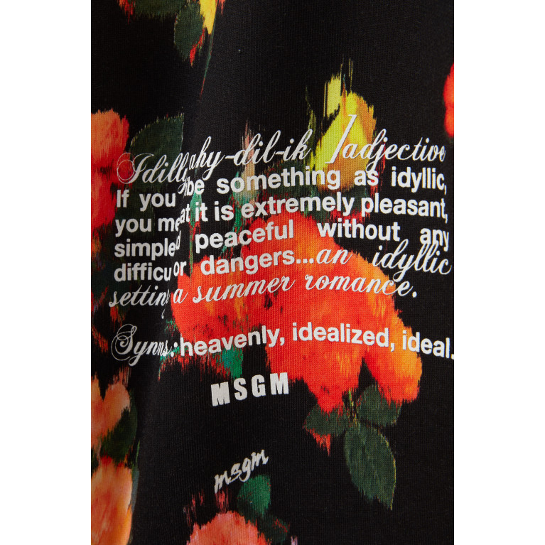 MSGM - Floral Dress in Fleece