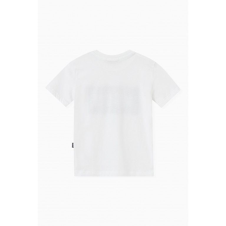 MSGM - Box Logo T-shirt in Cotton White