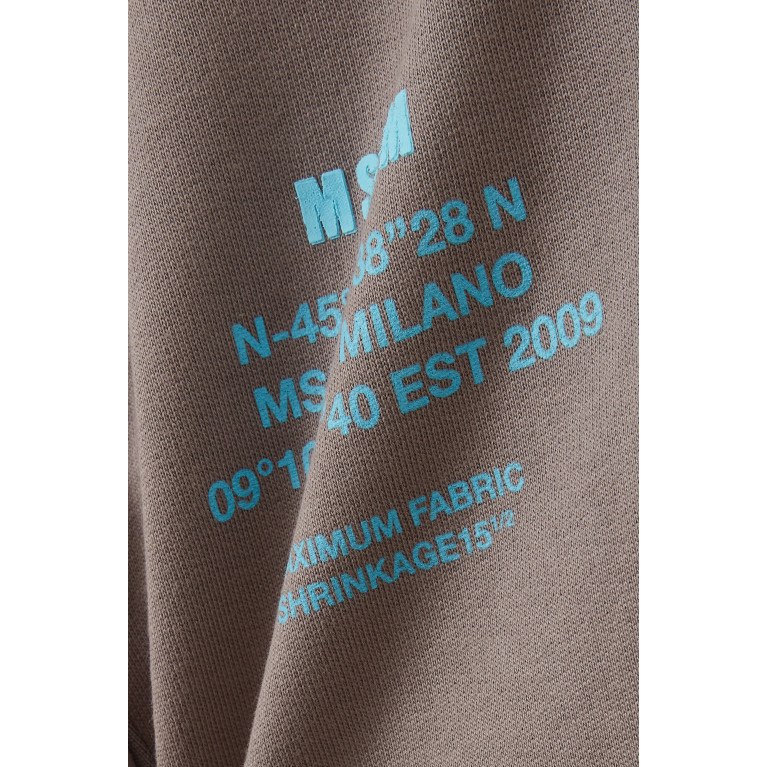 MSGM - Text Print Sweatpants in Cotton