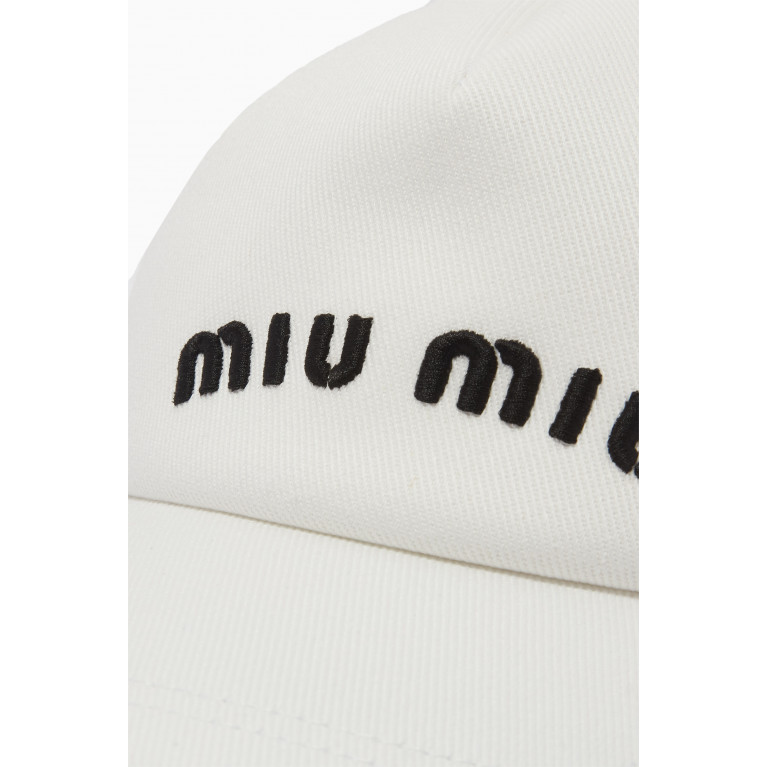 Miu Miu - Logo Baseball Cap in Cotton