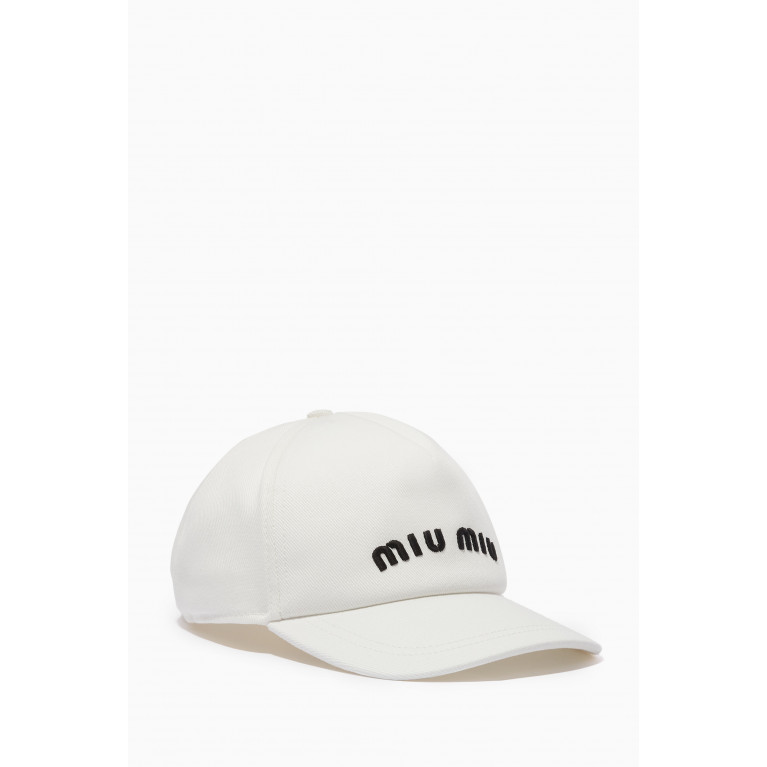 Miu Miu - Logo Baseball Cap in Cotton