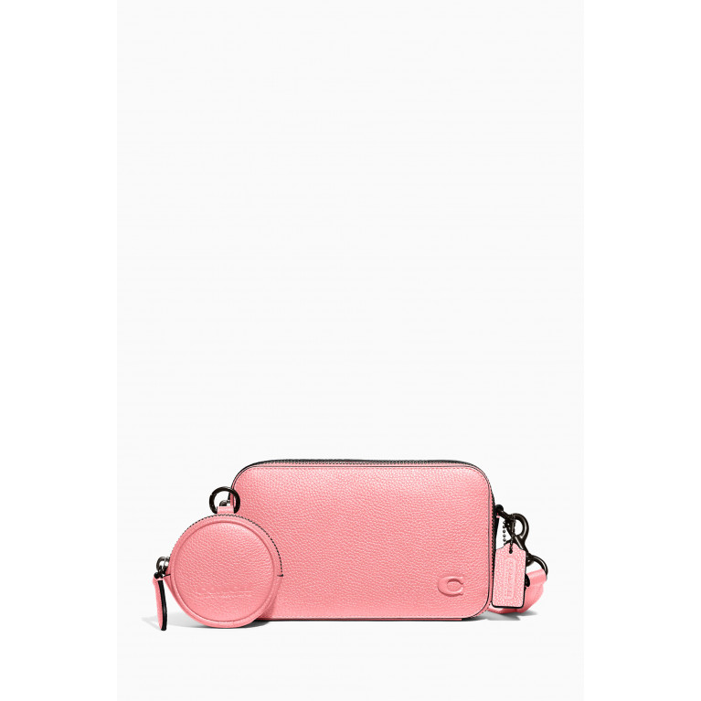 Coach - Charter Slim Crossbody Bag in Pebbled Leather Pink