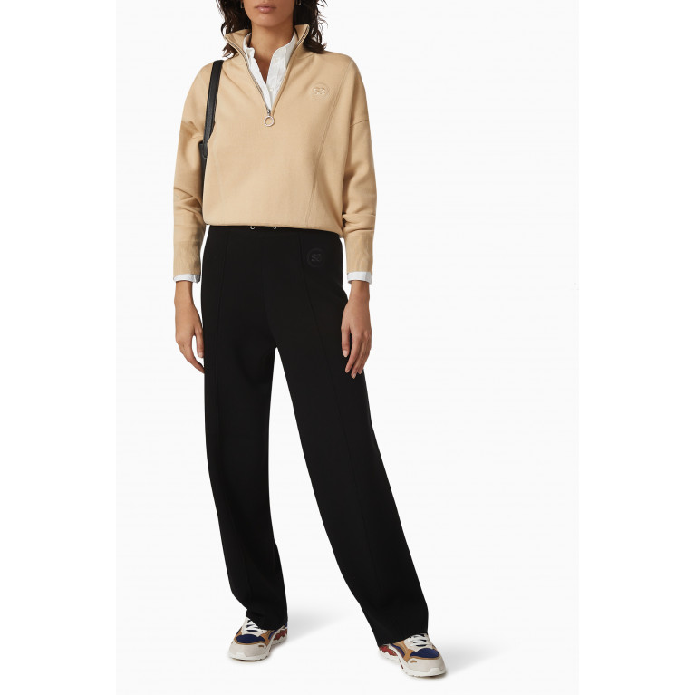 Sandro - Straight-leg Trousers in Cotton Jersey