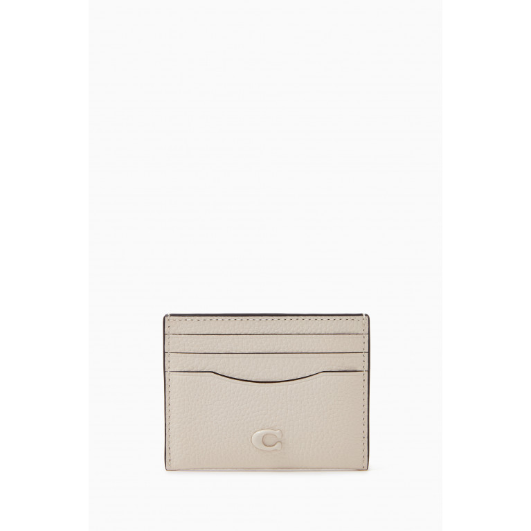 Coach - Card Case in Pebble Leather White