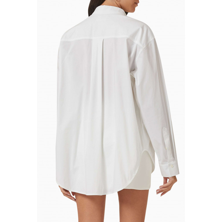 PIECE OF WHITE - Thea Shirt in Stretch Cotton-blend