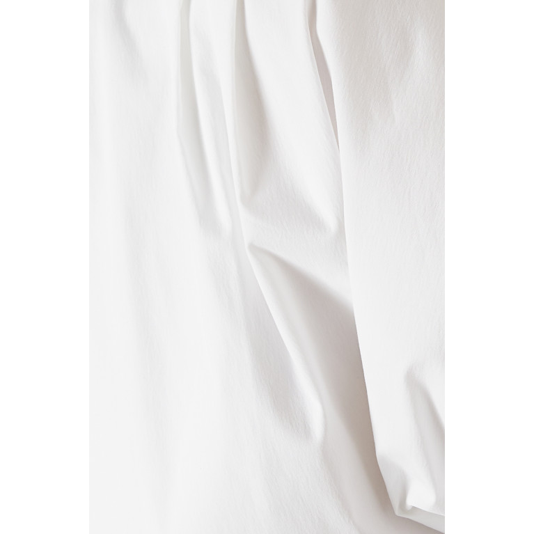 PIECE OF WHITE - Ashley Open-front Top in Stretch Cotton-blend