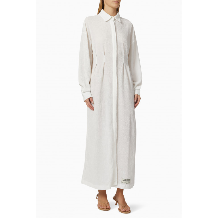 The Giving Movement - Modest Cinched Dress White