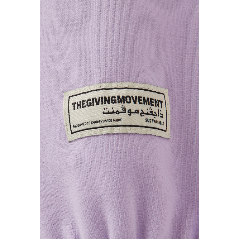 The Giving Movement - Logo Sweatpants in Organic Cotton Purple