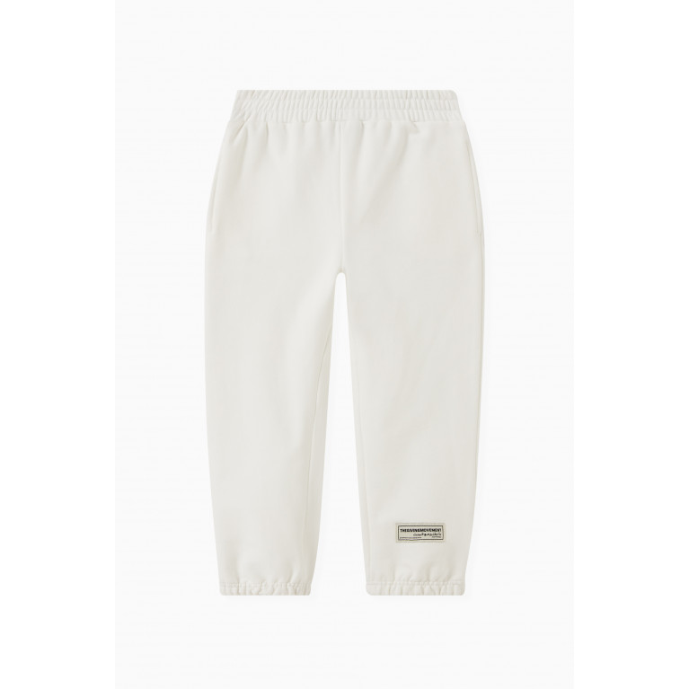 The Giving Movement - Logo Sweatpants in Organic Cotton White
