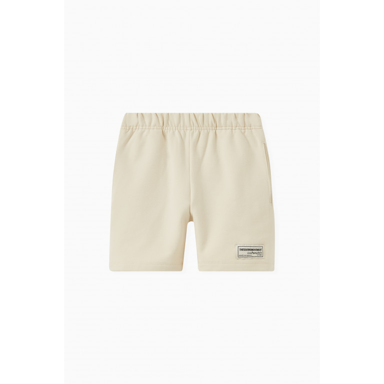 The Giving Movement - Logo Lounge Shorts in Organic Cotton Neutral