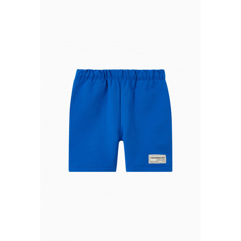 The Giving Movement - Logo Lounge Shorts in Organic Cotton Blue