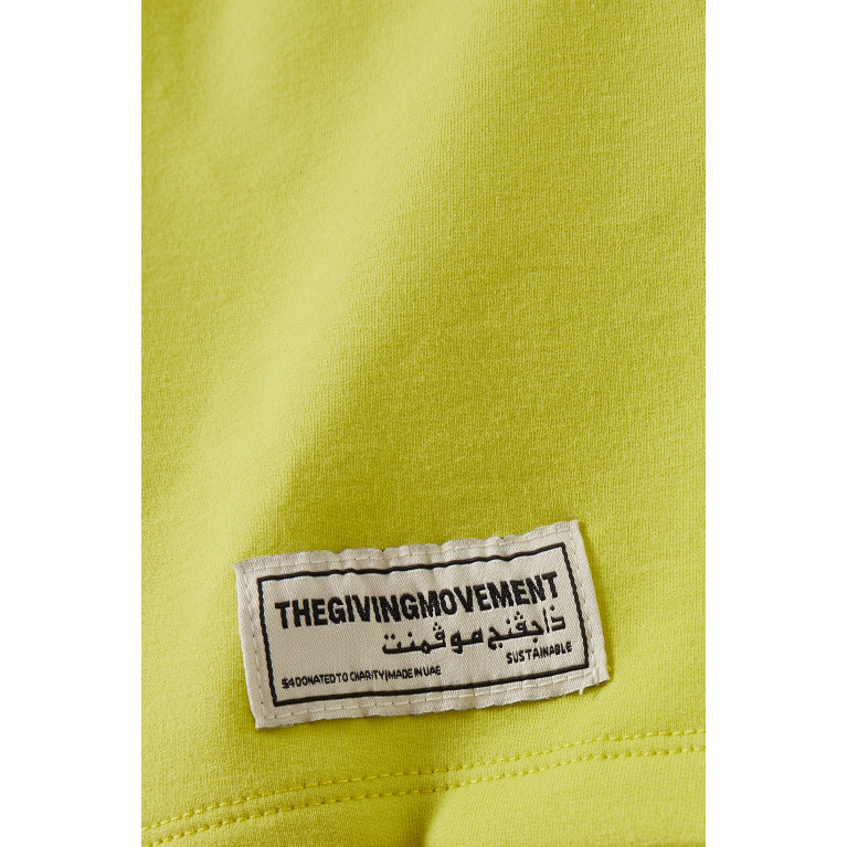 The Giving Movement - Logo Lounge Shorts in Organic Cotton Yellow