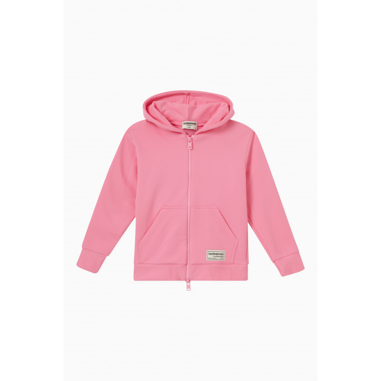 The Giving Movement - Logo Lounge Hoodie in Organic Cotton Pink