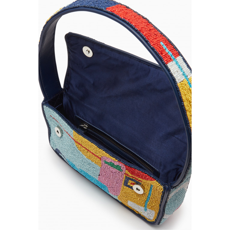 Staud - Tommy Beaded Shoulder Bag Multicolour