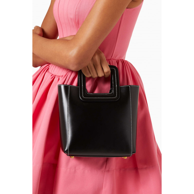 Staud - Mini Shirley Bag in Calfskin Black