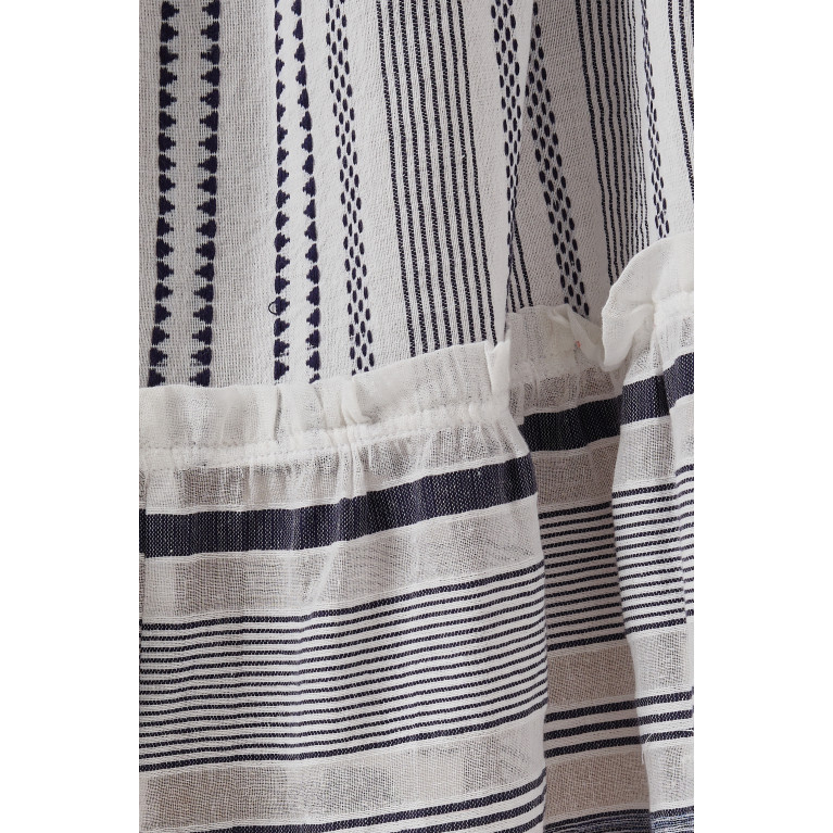 LemLem - Yeshi Plunge Midi Dress in Cotton