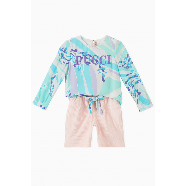 Emilio Pucci - Abstract Corduroy Shorts in Cotton