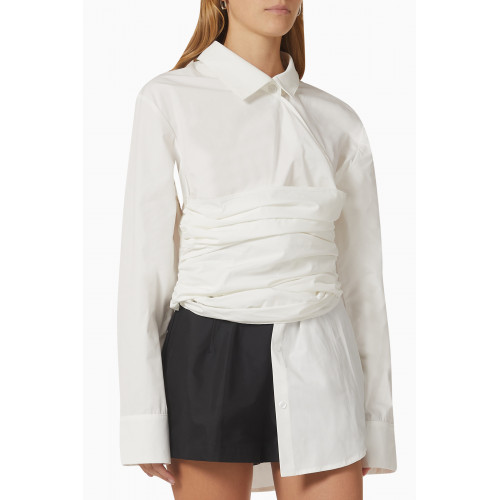Elleme - Draped Long-sleeve Shirt in Cotton