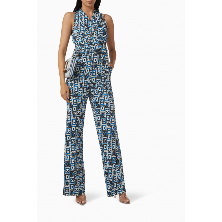 Marella - Patterned Jumpsuit in Satin