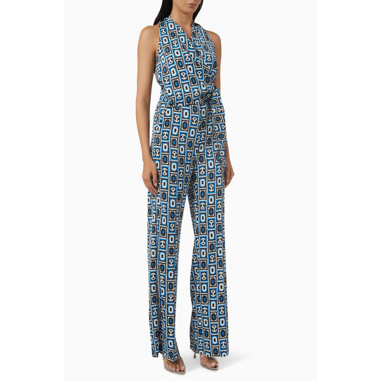 Marella - Patterned Jumpsuit in Satin