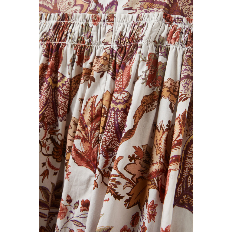 Cara Cara - Tisbury Midi Skirt in Cotton-poplin Neutral