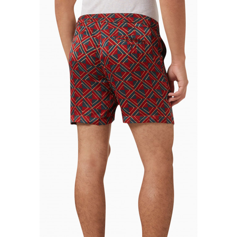 SMR Days - Pines Shorts in Madras Cotton Red