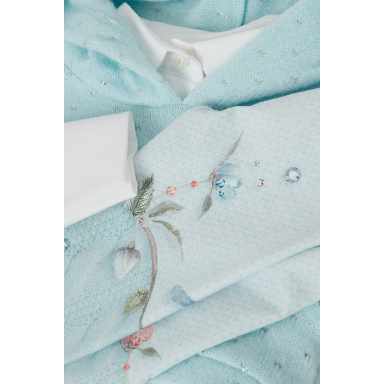 Lapin House - Floral Shirt & Leggings Set in Cotton