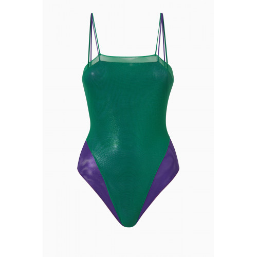 Oséree - Double Mallot Swimsuit in Metallic Lamé