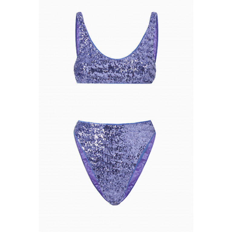 Oséree - Paillettes 90s Bikini Set in Sequined Lycra