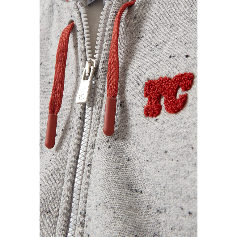 Tartine et Chocolat - Logo Zip-up Hoodie in Cotton-fleece