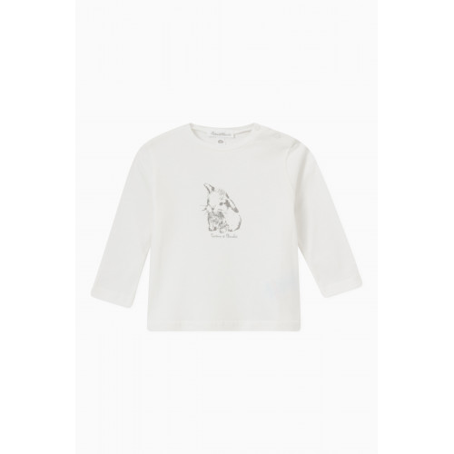 Tartine et Chocolat - Graphic Print T-shirt in Cotton Grey