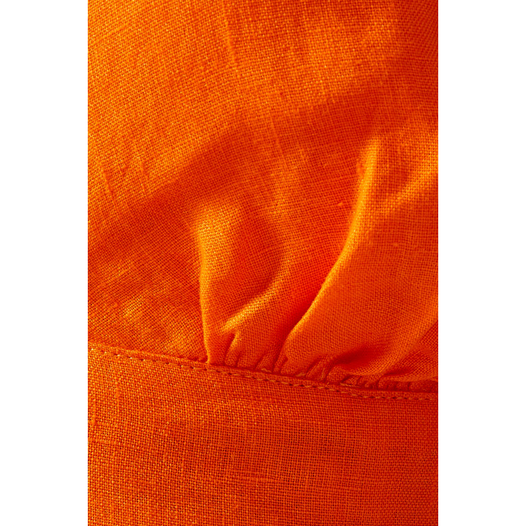 Rumer - Enigma Halter Crop Top in Linen Orange
