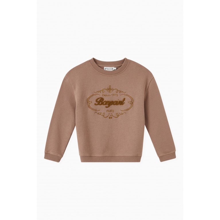 Bonpoint - Logo Print Sweatshirt in Cotton Neutral