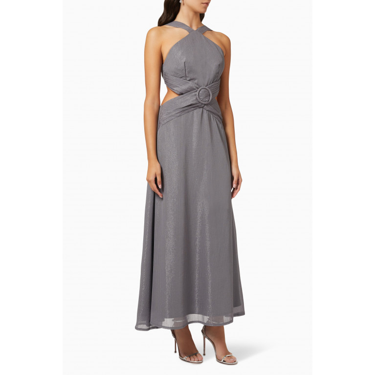 NASS - Halterneck Cut-out Dress Grey
