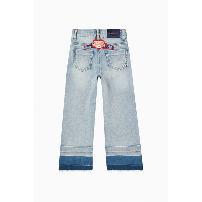 Monnalisa - Patch Jeans in Cotton-denim