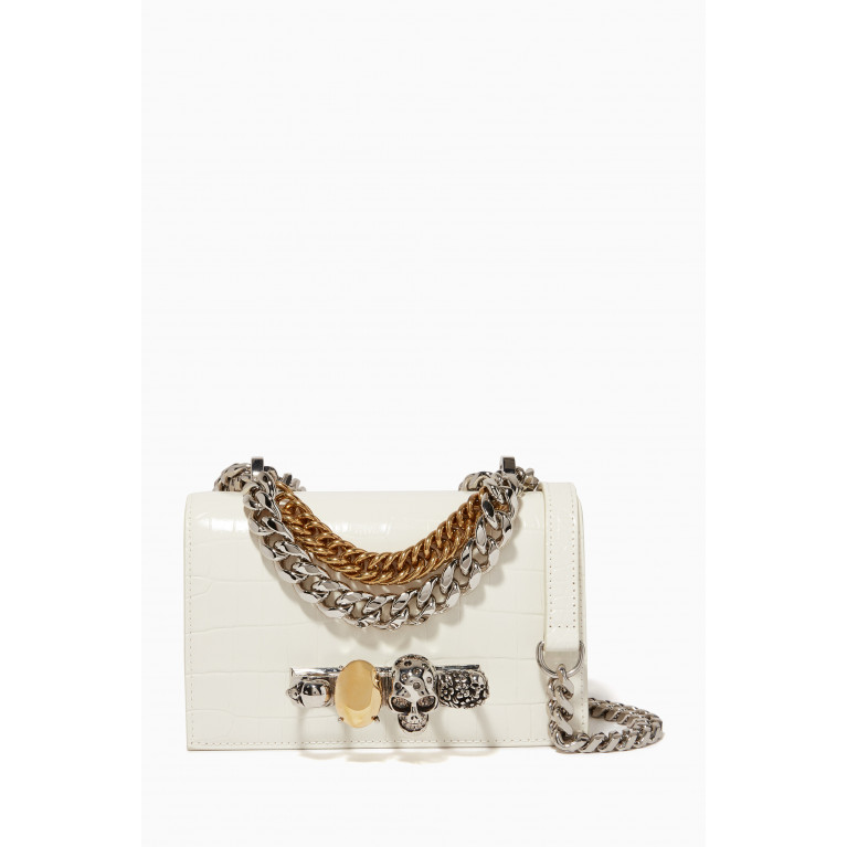 Alexander McQueen - Mini Jewelled Chain Shoulder Bag in Leather