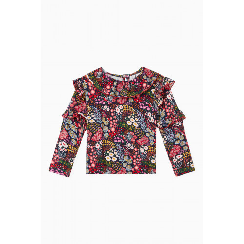 Raspberry Plum - Meara Floral Blouse in Cotton