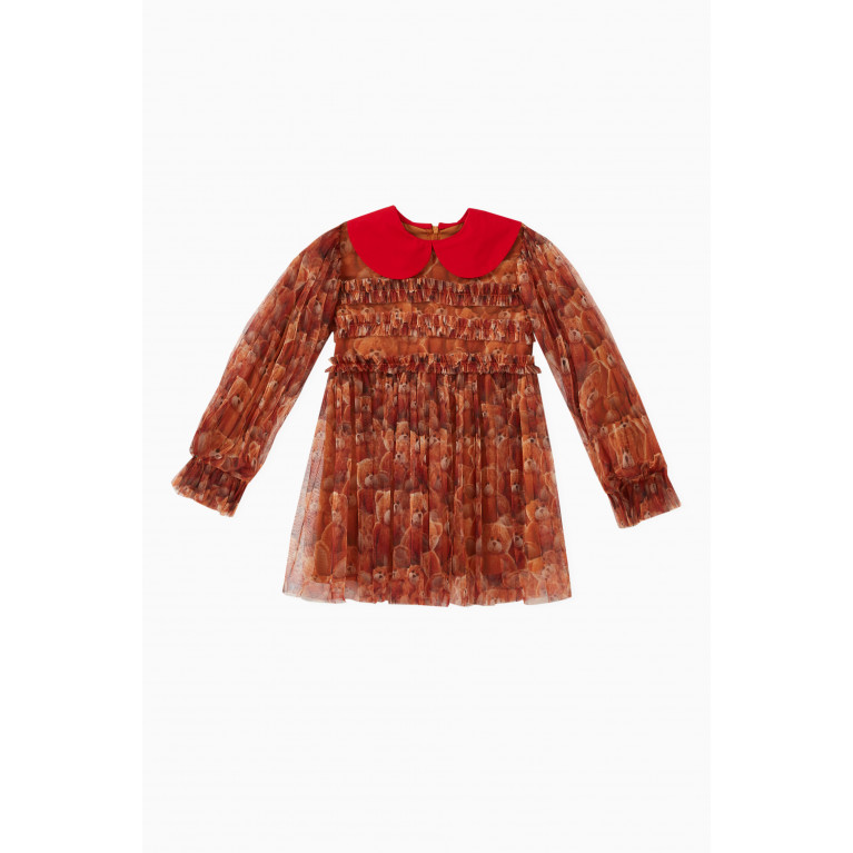 Raspberry Plum - Teddy Bear Tulle Dress in Polyester