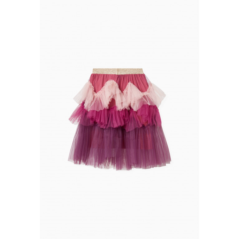 Raspberry Plum - Jade Ruffle Skirt in Polyester