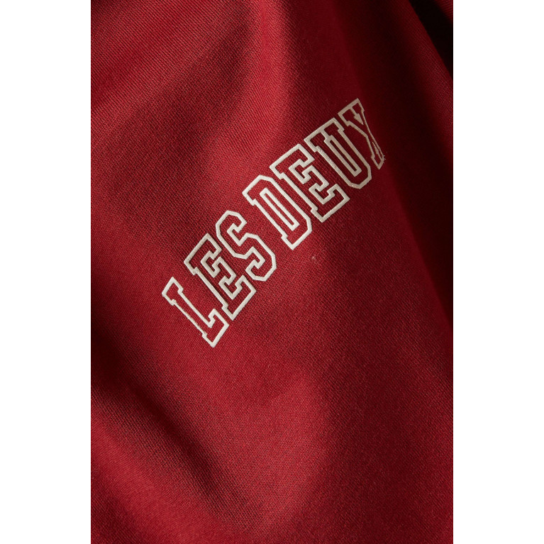 Les Deux - Blake Logo T-shirt in Cotton-jersey Red