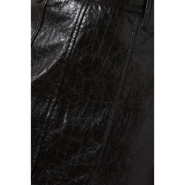 LVIR - Midi Skirt in Faux Leather