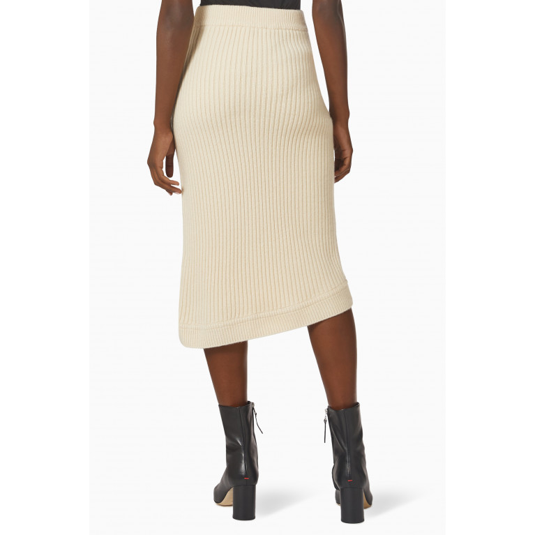 LVIR - Unbalance Midi Skirt in Wool-blend