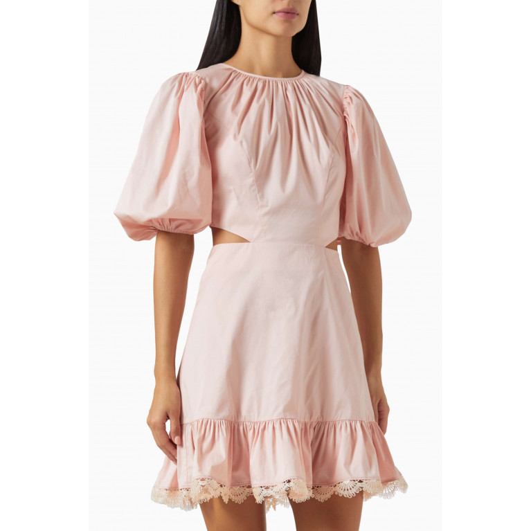 Keepsake The Label - Penny Mini Dress in Soft-cotton Pink